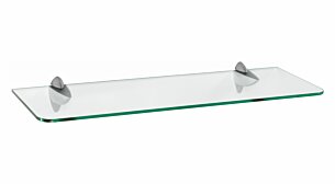 ROUND+ARA Glasregal | 80x20 cm | klar/silber