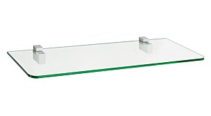 ROUND+CUADRO Glasregal | 60x20 cm | klar/silber