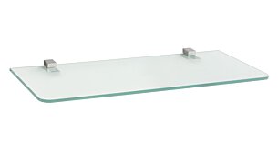 ROUND+CUADRO Glasregal | 60x20 cm | satiniert/silber