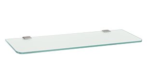 ROUND+FLAC Glasregal | 60x15 cm | satiniert/edelstahl-optik