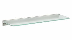 ROUND+RAIL Glasregal | 60x20 cm | satiniert/silber