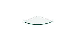 SLIM Glass Corner Shelf Board | 250x250x6 mm | clear