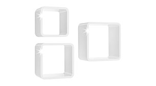 SOFTCUBE Regalwürfel Set - 3 Stck | 36x20x36 cm | weiß hochglanz