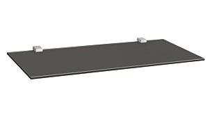 SQUARE+CUADRO Glasregal | 80x20 cm | schwarz/silber