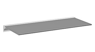 SQUARE+RAIL Glasboard | 80x20 cm | grau/silber