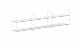STEP L-3x1 Hängeregalsystem | 185x50x27 cm (LxHxT) | weiß