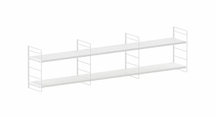 STEP L-3x1 Hängeregalsystem | Dekor weiß