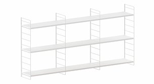 STEP L-3x2 Hängeregalsystem | 185x90x27 cm (LxHxT) | weiß