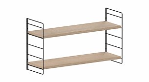 STEP XL-1x1 Hängeregalsystem | 83x45x27 cm (LxHxT) | eiche holzfurniert/schwarz