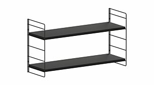 STEP XL-1x1 Hängeregalsystem | 83x45x27 cm (LxHxT) | schwarz