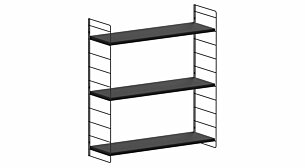 STEP XL-1x2 Hängeregalsystem | 83x90x27 cm (LxHxT) | schwarz