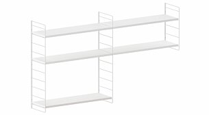 STEP XL-2x2 Stufenregal | 164x90x27 cm (LxHxT) | weiß