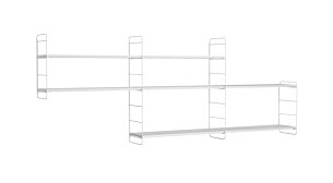 STEP XL-3x2-P Hängeregalsystem | 242x90x27 cm (LxHxT) | Dekor weiß