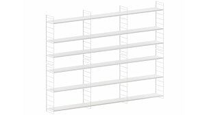 STEP XL-3x5 Hängeregalsystem | 245x180x27 cm (LxHxT) | weiß