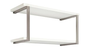 SUMO+ARC Wandregal | 80x32x39 cm | weiß/edelstahl