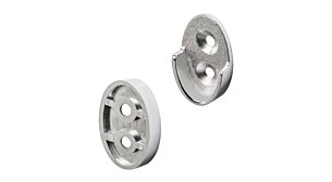 Wall Wardrobe Rail Brackets - 2 pcs | 41x25 mm | chrome