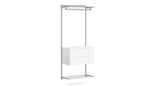 WALK-IN D-104 Schranksystem | 85x200x45 cm | grau