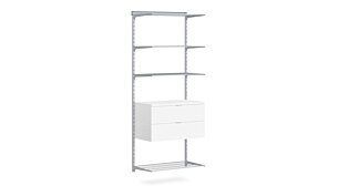 WALK-IN D-105 Schranksystem | 85x200x45 cm | grau