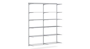 WALK-IN D-201 Regalsystem | 165x200x44 cm | grau