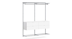 WALK-IN D-206 Schranksystem | 165x200x45 cm | grau