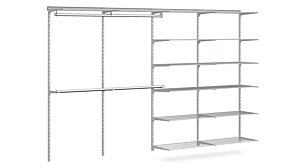 WALK-IN D-403 Regalsystem Kleiderschrank | 330x200x44 cm | grau
