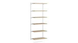 WALK-IN L-101 Regalsystem | 85x200x43 cm | eiche/weiß