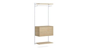 WALK-IN L-104 Schranksystem | 85x200x45 cm | eiche/weiß