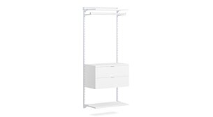 WALK-IN L-104 Schranksystem | 85x200x45 cm | weiß