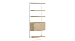 WALK-IN L-105 Schranksystem | 85x200x45 cm | eiche/weiß