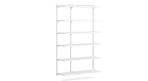 WALK-IN L-151 Regalsystem | 130x200x43 cm | weiß