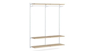WALK-IN L-200 Regalsystem | 165x200x43 cm | eiche/weiß