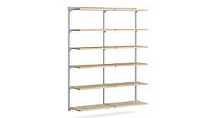 WALK-IN L-201 Regalsystem | 165x200x43 cm | eiche/grau