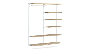 WALK-IN L-202 Regalsystem | 165x200x43 cm | eiche/weiß