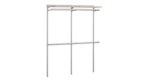 WALK-IN L-203 Wardrobe Shelving | 165x200x43 cm | oak/grey