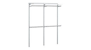 WALK-IN L-203 Regalsystem | 165x200x43 cm | weiß/grau