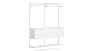 WALK-IN L-206 Schranksystem | 165x200x45 cm | weiß