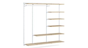 WALK-IN L-252 Regalsystem | 215x200x43 cm | eiche/weiß