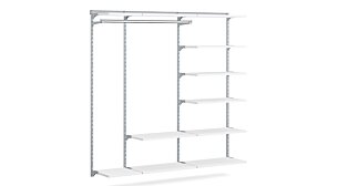 WALK-IN L-252 Regalsystem | 215x200x43 cm | weiß/grau