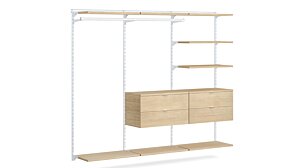 WALK-IN L-305 Schranksystem | 250x200x45 cm | eiche/weiß