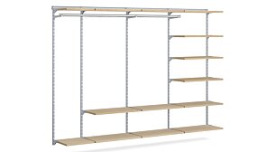 WALK-IN L-351 Wardrobe Shelving | 295x200x43 cm | oak/grey