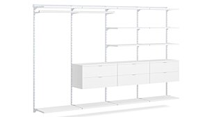 WALK-IN L-406 Schranksystem | 330x200x45 cm | weiß