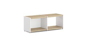 YOMO 2x1 Regalsystem | 113x42x35 cm | Dekor eiche