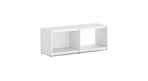 YOMO 2x1 Regalsystem | 113x42x35 cm | Dekor weiß