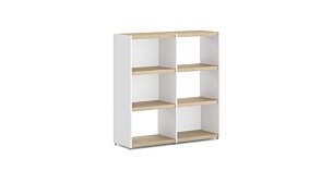 YOMO 2x3 Regalsystem | 113x116x35 cm | eiche/weiß