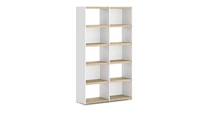 YOMO 2x5 Bücherregal | 113x189x35 cm | Dekor eiche