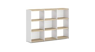 YOMO 3x3 Regalsystem | 168x116x35 cm | Dekor eiche