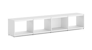 YOMO 4x1 Regalsystem | 224x42x35 cm | weiß