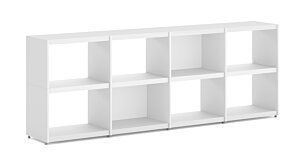 YOMO 4x2 Regalsystem | 224x79x35 cm | weiß