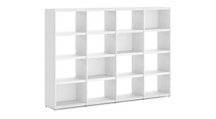 YOMO 4x4 Shelving System | 224x152x35 cm | Decor white