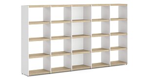 YOMO 5x4 Regalsystem | 280x152x35 cm | Dekor eiche